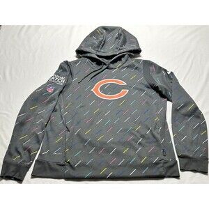 Chicago Bears Nike Hoodie Men’s Medium Crucial Catch NFL Football Breast Cancer